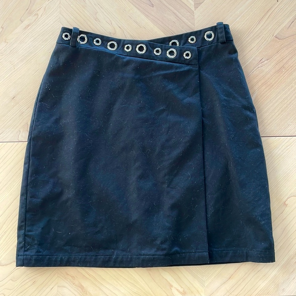 Maje Asymmetrical faux wrap pencil skirt 38 FR